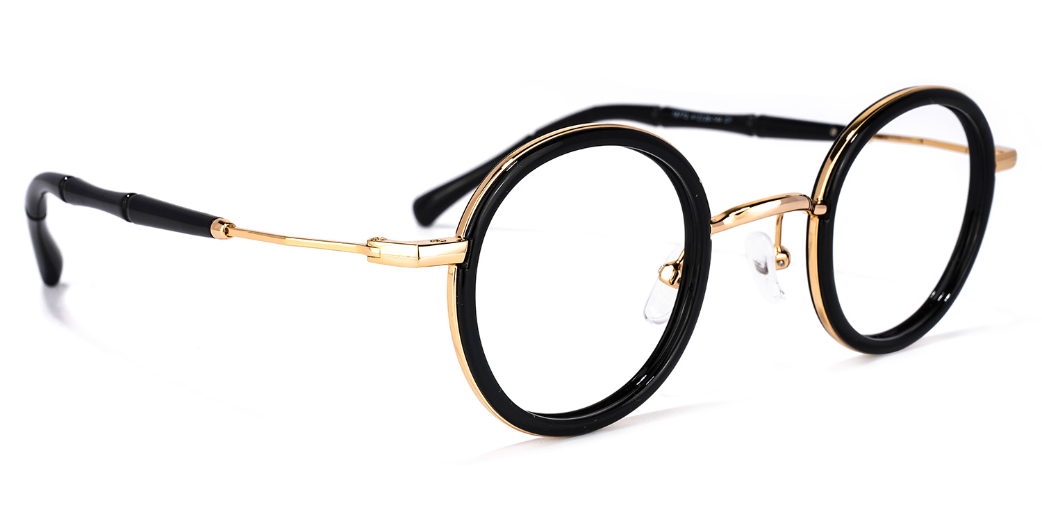 Hoya Round Black Eyeglasses