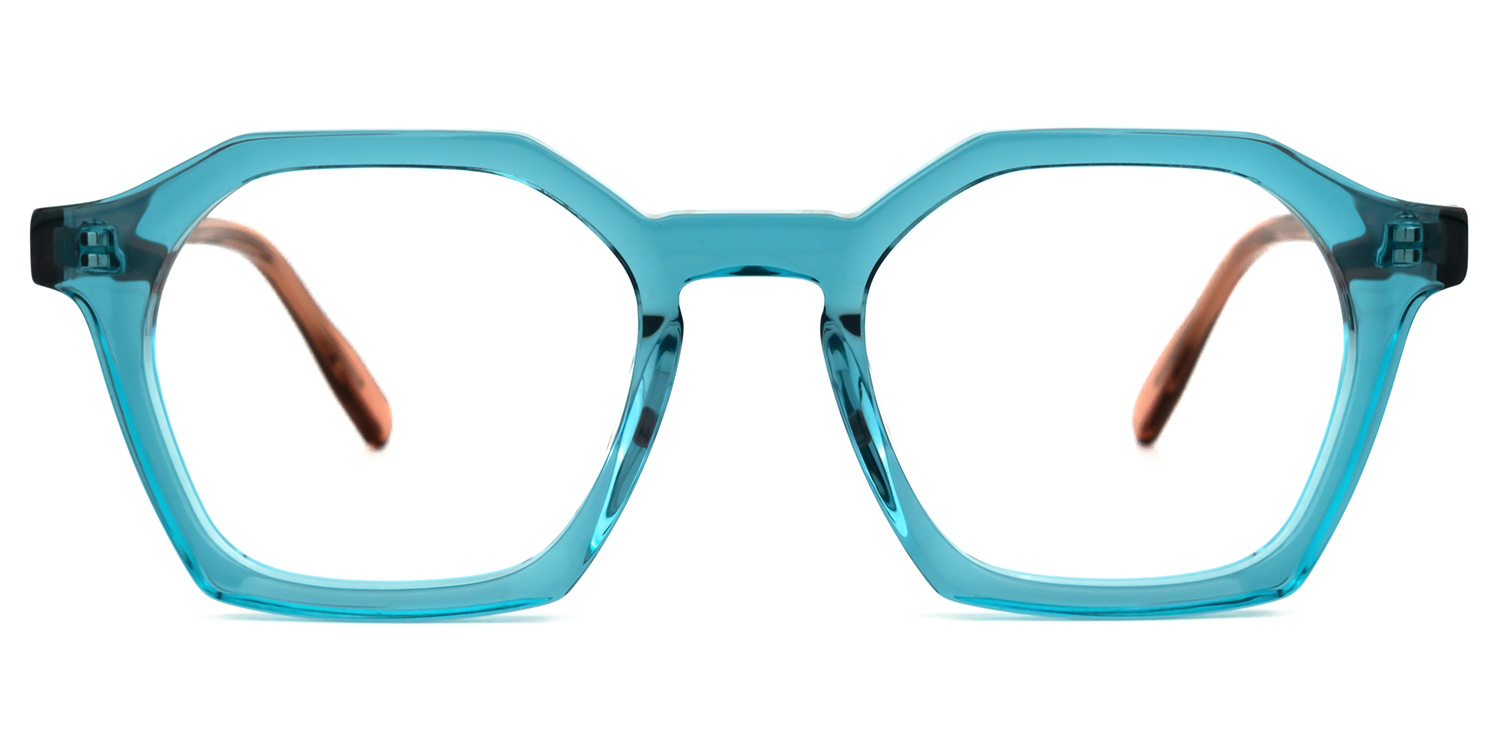 Plymouth Geometric Blue Eyeglasses